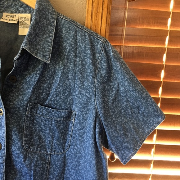 🎈VTG Floral Denim Shirt - Picture 5 of 7